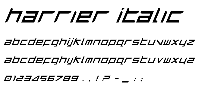 Harrier Italic font